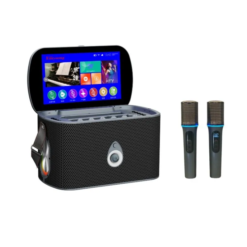 New Outdoor Karaoke Speaker, High Power Portable Audio For Square Dancing, Home KTV All-in-One Machine With Display Screen