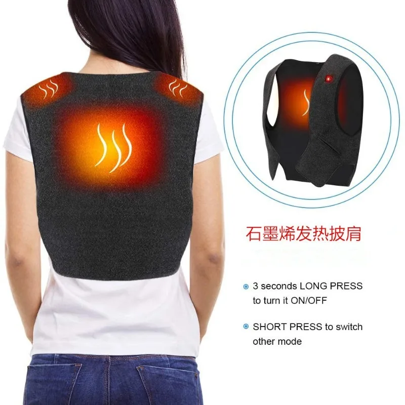 

Графеновое тепловое пальто, зимний жилет с подогревом для мужчин и женщин, куртки с электрическим подогревом, стеганая куртка с USB-подогревом, сохраняющий тепло жилет