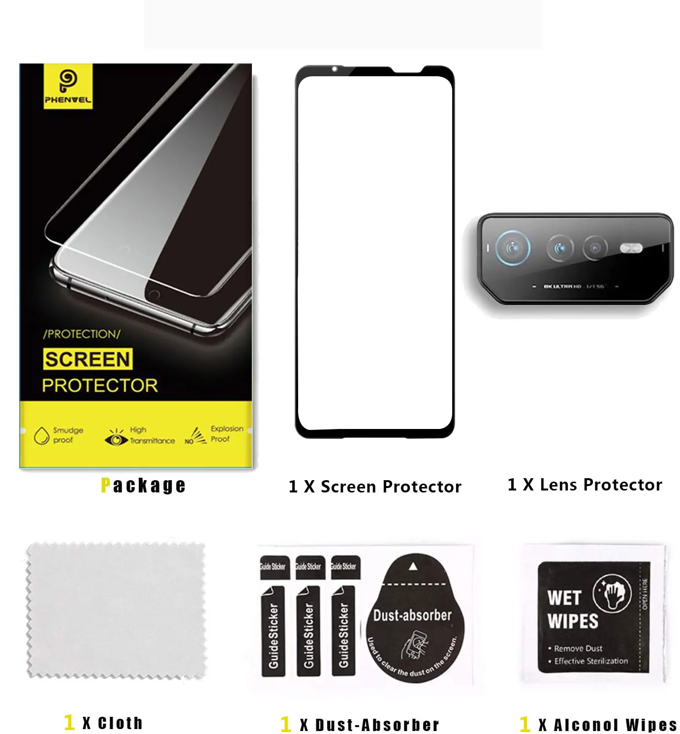 Oleophobic Glass Film For Asus Rog Phone 6 Pro Screen Protector Full Cover Tempered Glass For Rog Phone 3 5 2 6D 6 5S