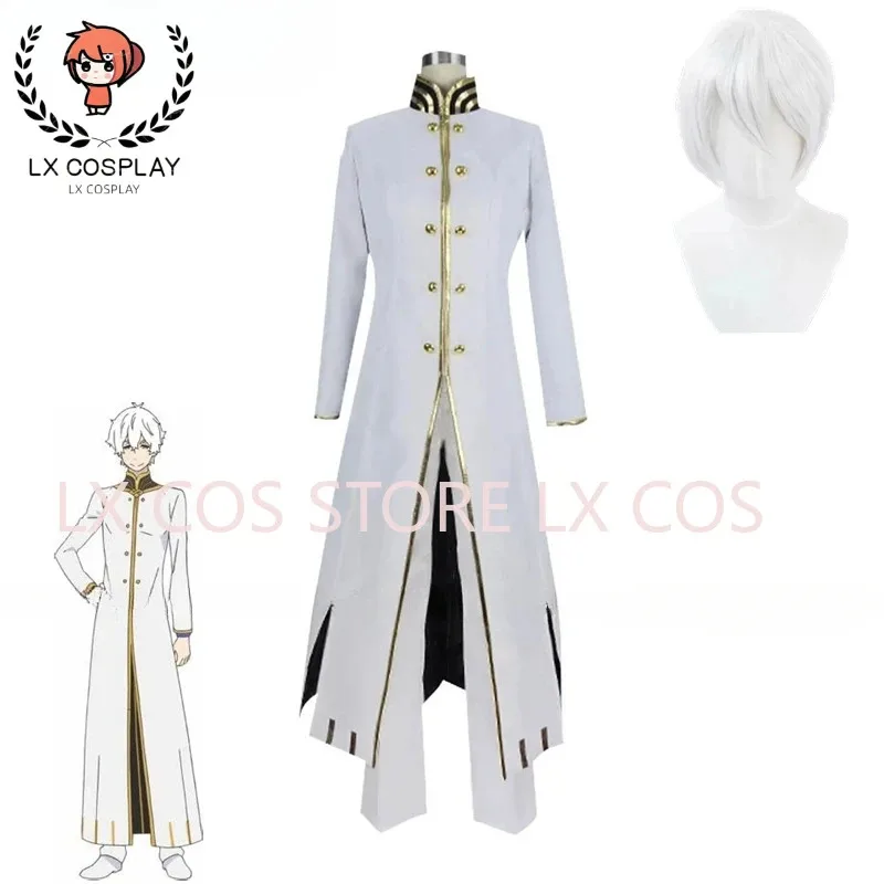 Lili 123 Anime Regulus Corneas abrigo blanco disfraz Cosplay Cos peluca ropa