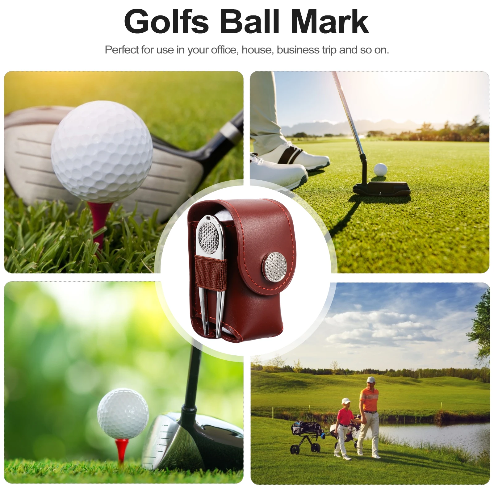 

1 set 1 Set Golf Training Tool Kit Portable Case High-Quality Golfs Tools Practice Indoor Office Business Trips Divot Tool Golf