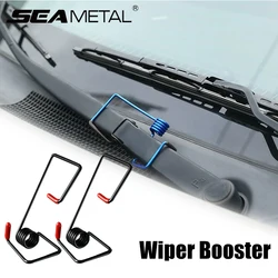 SEAMETAL 2Pcs Windshield Wiper Booster Spring Universal Wiper Fastener Reduce Noise&Vibration Aniti Sratch Rubber Wiper Gripper