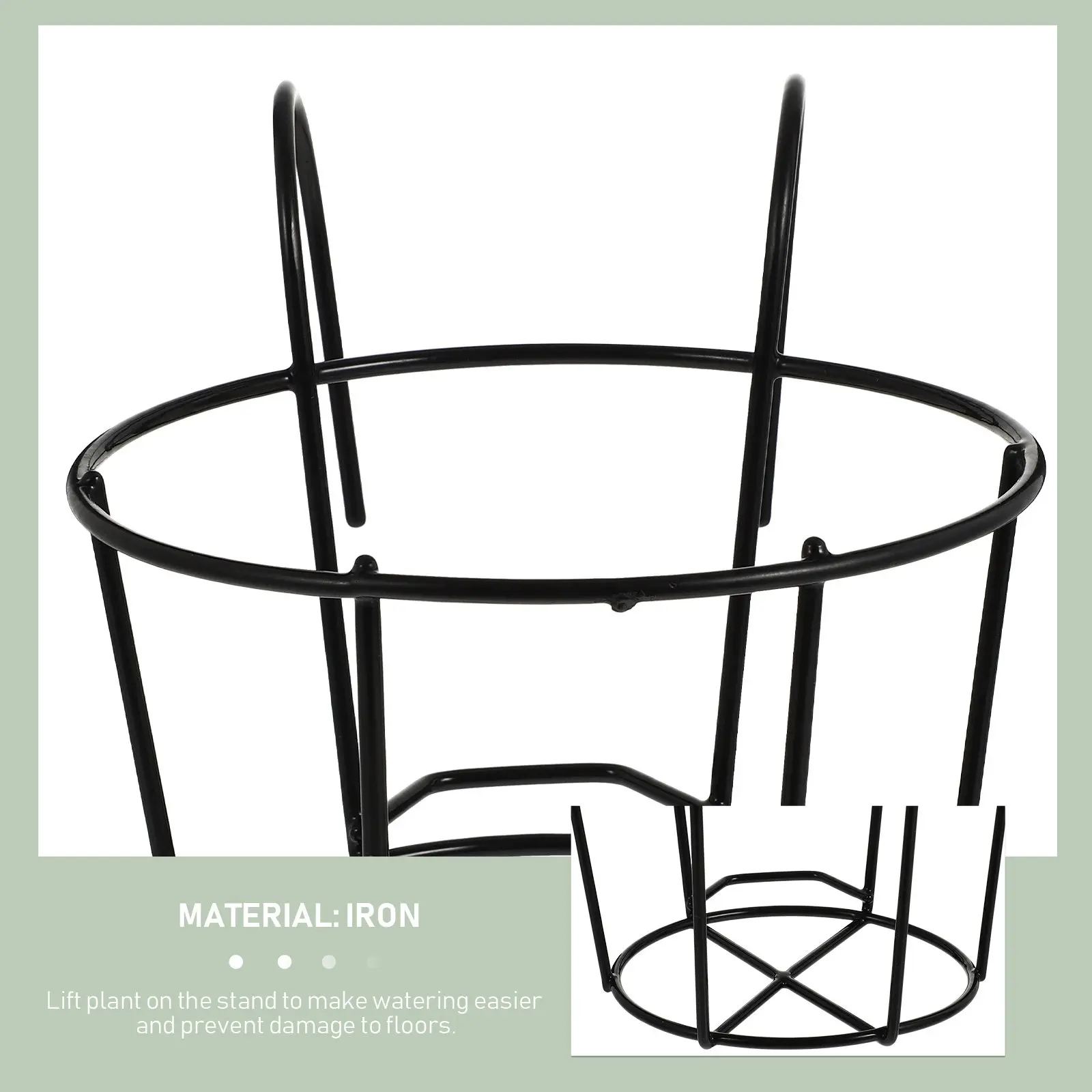 2Pcs Space Saving Hanging Flowerpot Holder Iron Plant Stand for Balcony Railing Outdoor Patio Deck Garden Kitchen Windowsill
