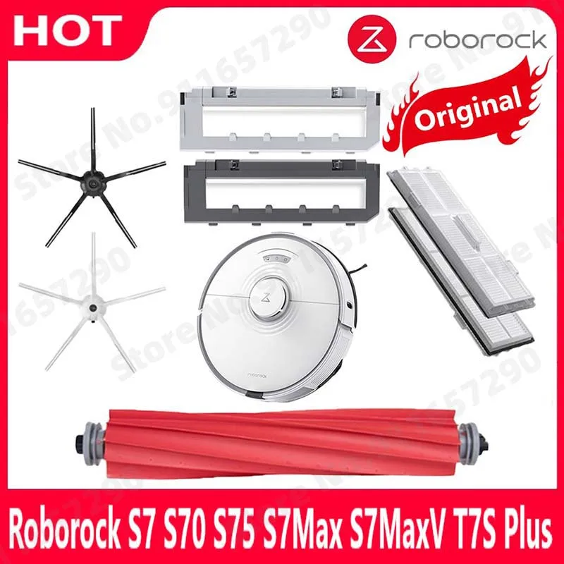 

Original Roborock S7 S7Max s7MaxV T7S Plus Mop Cloth Washable Hepa Filter Side Brush Main Brush Robot Vacuum Cleaner Accessories