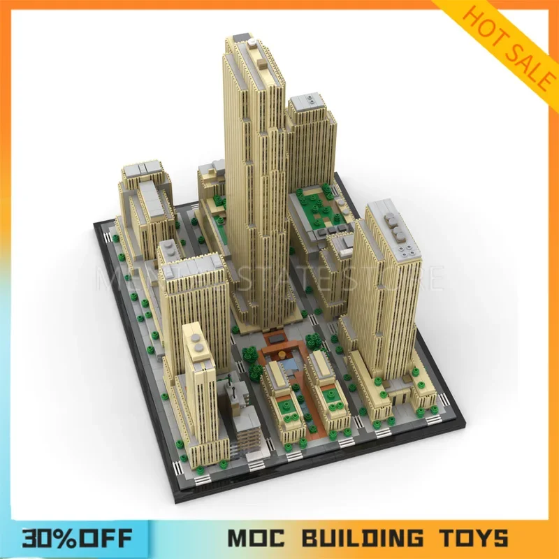 5999PCS Customized Rockefeller Center 1:800 Scale Building Building Blocks Technology Bricks DIY Creative Assembly Toy Gifts