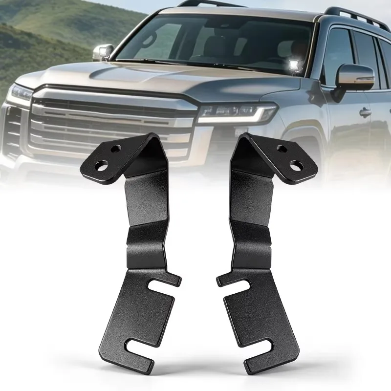 2-Piece Cover Groove Light Strip Mounting Bracket Suitable for Land Cruiser Lc300 2020-2025 A-Pillar Spotlight Bracket Accessories