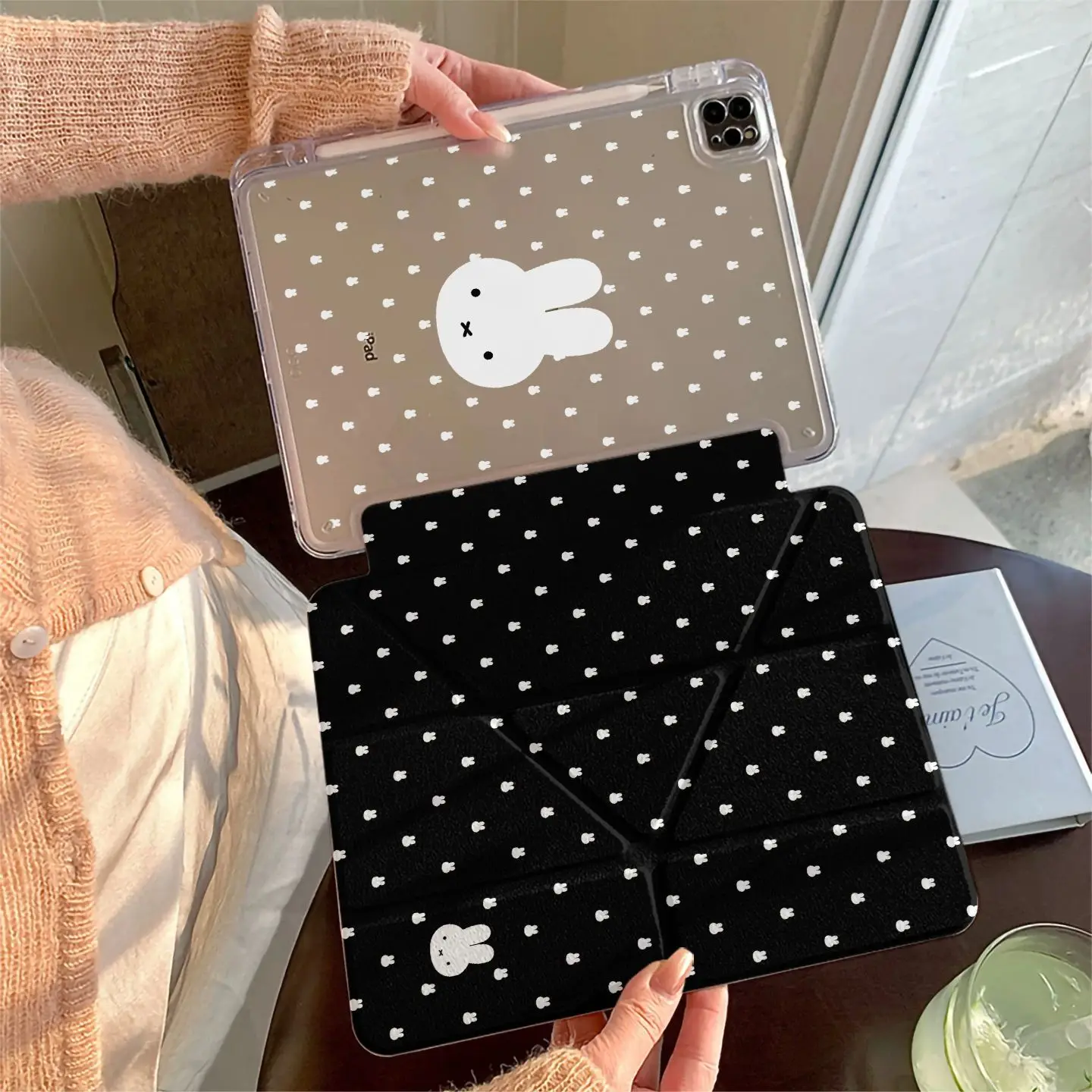 Miffy Be Suitable for Apple IPad Flat Shell Protective Cover IPad11 Ten Generations IPadPro/iPadAir/MINI Kawaii Cartoon Lovable