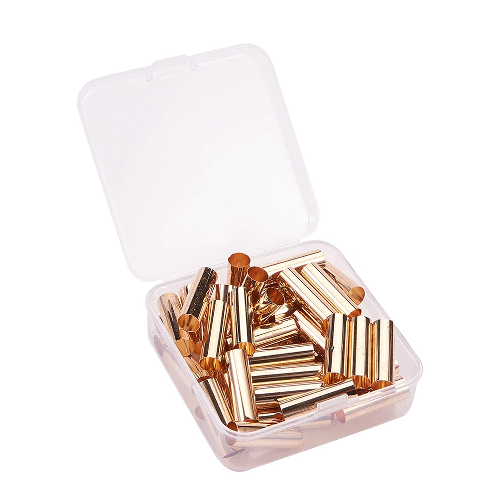 50 個の銅チューブビーズ DIY ジュエリー作成アクセサリー耐久性のある金属素材ブレスレットネックレスアンクレット工芸品に適しています