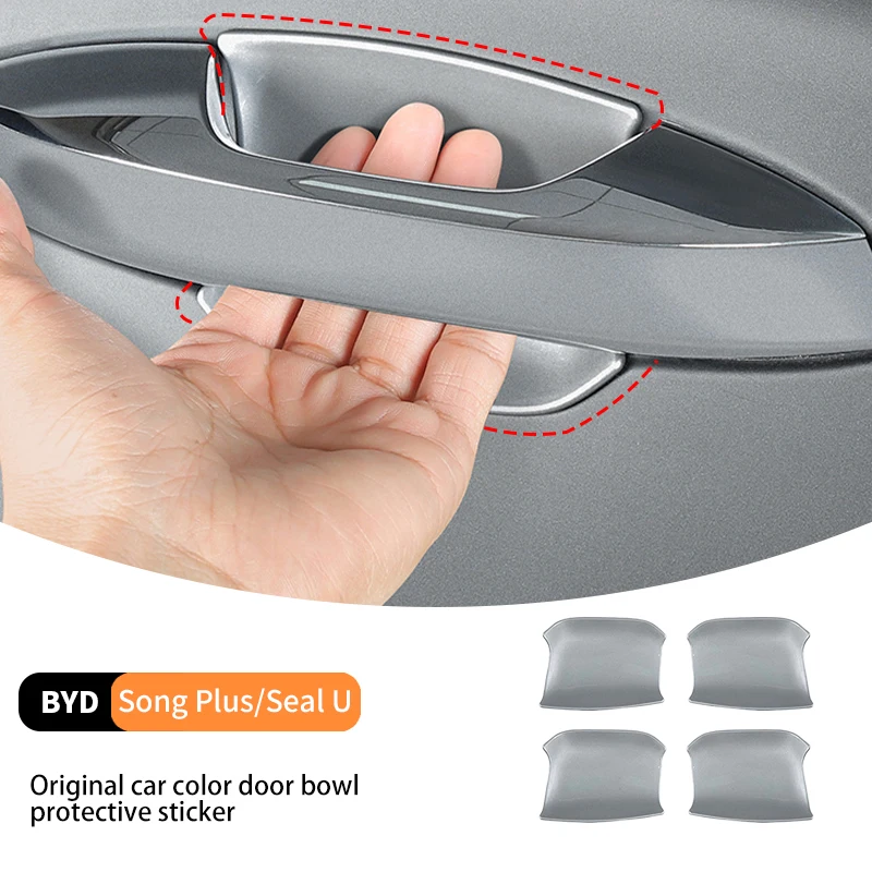 

For Byd Song Plus Seal u Dmi 2020-2025 Car Door Bowl Protective Sticker Handle Scratch Resistant Anti-collision Protection Strip