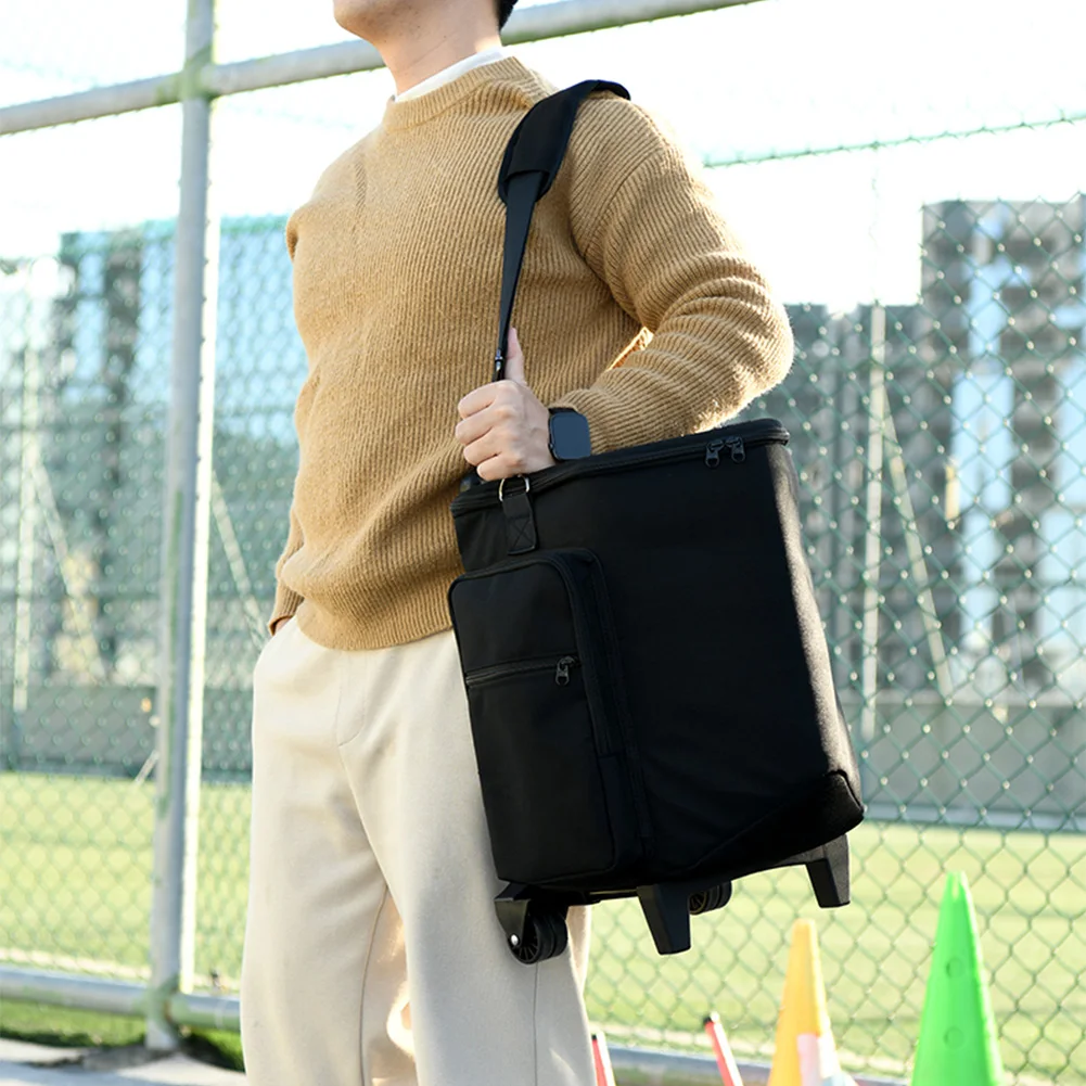 

Rolling Speaker Bag with Retractable Handle Travel Bag Multi-pocket Carrying Case for Bose S1 Pro / S1 Pro+ Portable BT Speaker