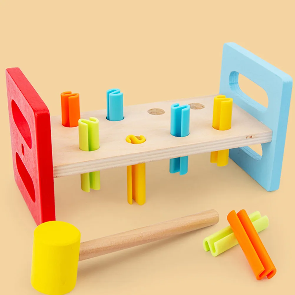 2Pcs Cognitive Development Toys For Baby Learning Toys Hammer Pounding Game Interactive Bench Early Motor Skill