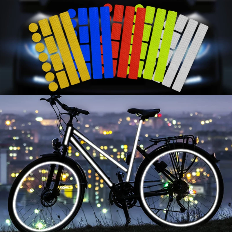 5pieces/Set Reflective Stickers Waterproof Reflective Strips Tape Stickers For Vehicle Bicycles Motorcycles