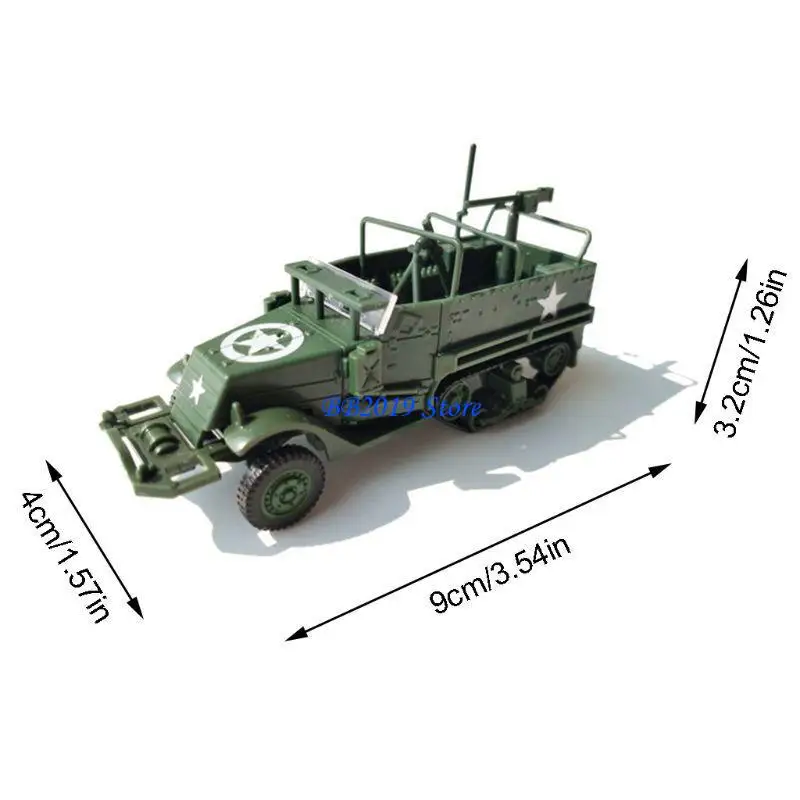 Q0KB 1:72 DIY Half Track Kits modèle véhicule blindé jouet pour jeu véhicules modèles voiture sable sable