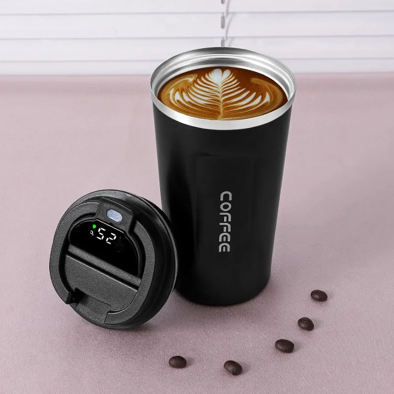 Intelligent Temperature Display Thermal Mug 304 Stainless Steel Thermos Bottle Long-lasting Heat Preservation Cute Water Bottle