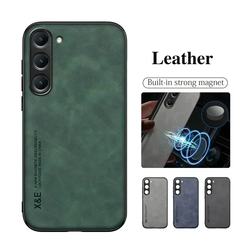 Luxury Magnetic Sheepskin Leather Case For Samsung Galaxy A12 A13 A14 A21S A22 A31 A33 A51 A52 A53 A54 A71 A72 A73 4G 5G Cover