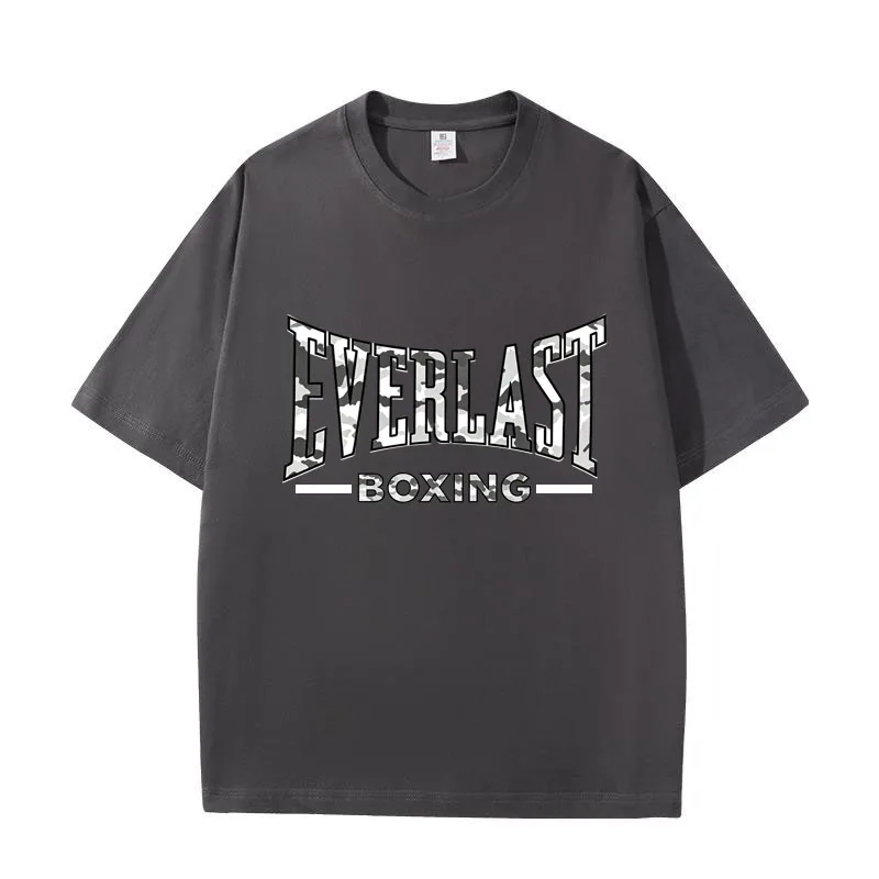 EVERLAST BOXING Logo T-shirt Round Neck Printed Summer T-shirt Summer Men's Top EVERLAST BOXING Printed T-shirt