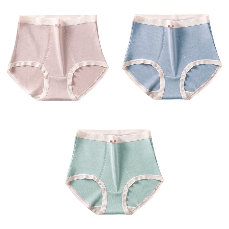 3PCS  95kg Panties Plus Size Briefs Womens Antibacterial Lingerie Soft Cotton Underwear Breathable Underpants Female Intimates