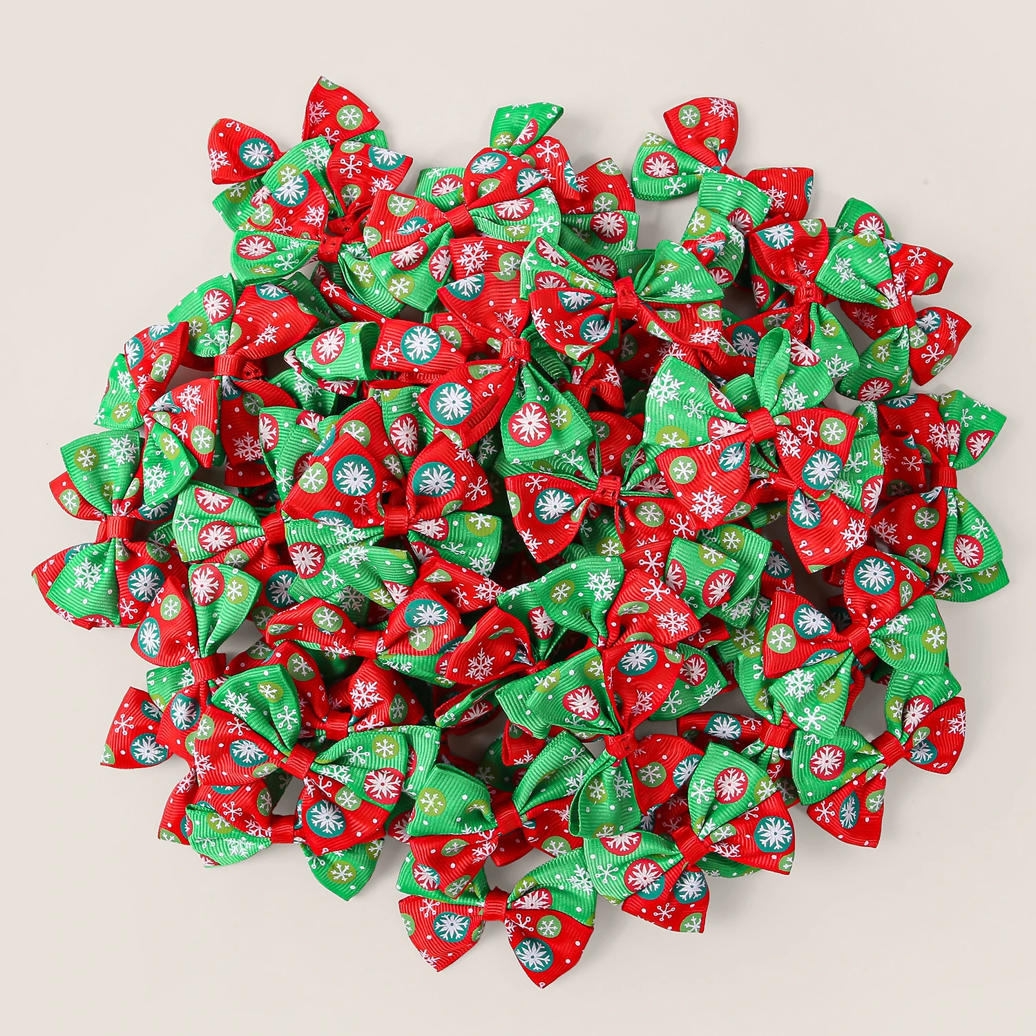 

60/80 шт., мини-бантик с принтом снежинки, аксессуары на Рождество, подарочная коробка «сделай сам», сумка, одежда, зажим для нижнего белья, декоративные аксессуары