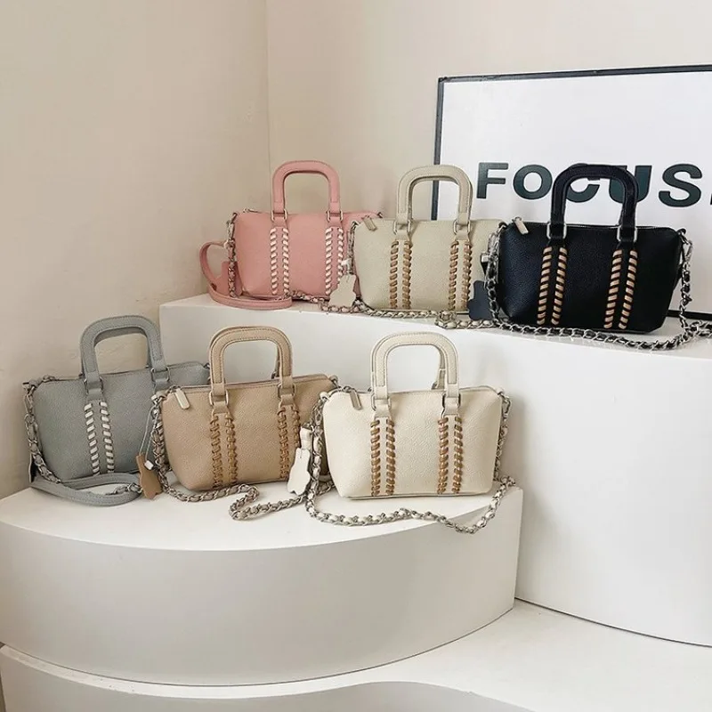 Women's Diaper Bag Fashionable Solid Color Shoulder Bag Designer Paris Style Large Capacity Casual Vintage Messenger Purse