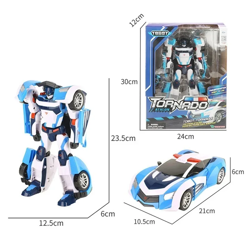 Special OfferNewest Big ABS Transforming Car to Robot Toys Korea Cartoon Brothers Anime Deformation Car Bulldozer Toyin stock no