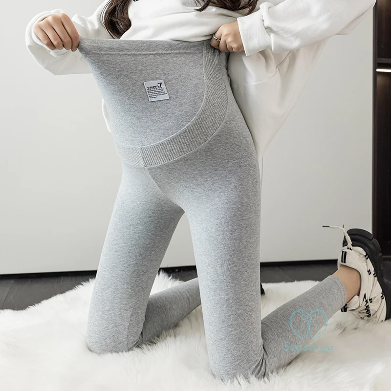 U Style High Waist Belly Maternity Pencil Pants Spring Cotton Baby Care Supports Legging for Pregnant Women Pregnancy Outwear