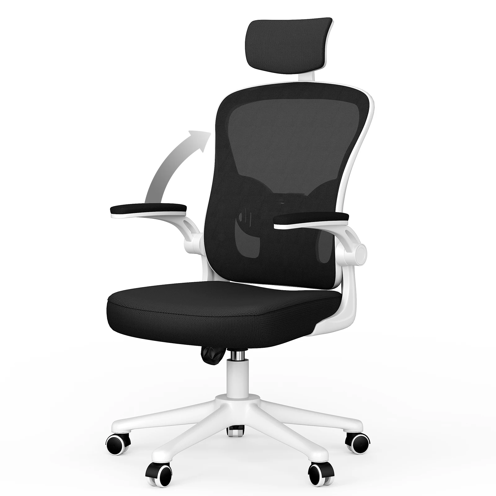 Silla ergonómica de oficina para juegos, asiento de espalda alta elevable con soporte Lumbar, escritorio giratorio, ajustable en profundidad