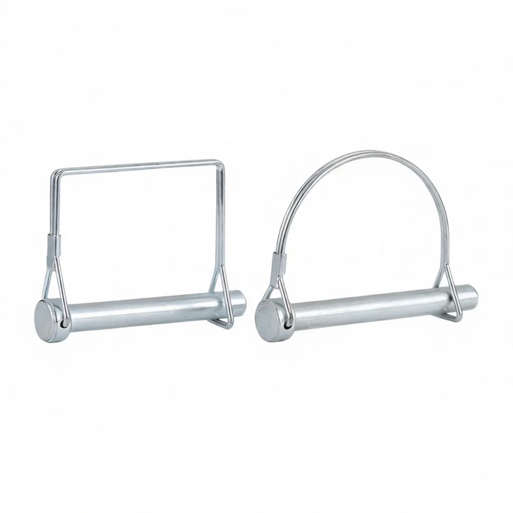 Square Design D Type Locking Pin Trailer Hitch Spring Safety Pin Anti Loss Lanyard Fastener For Hardware Assembly