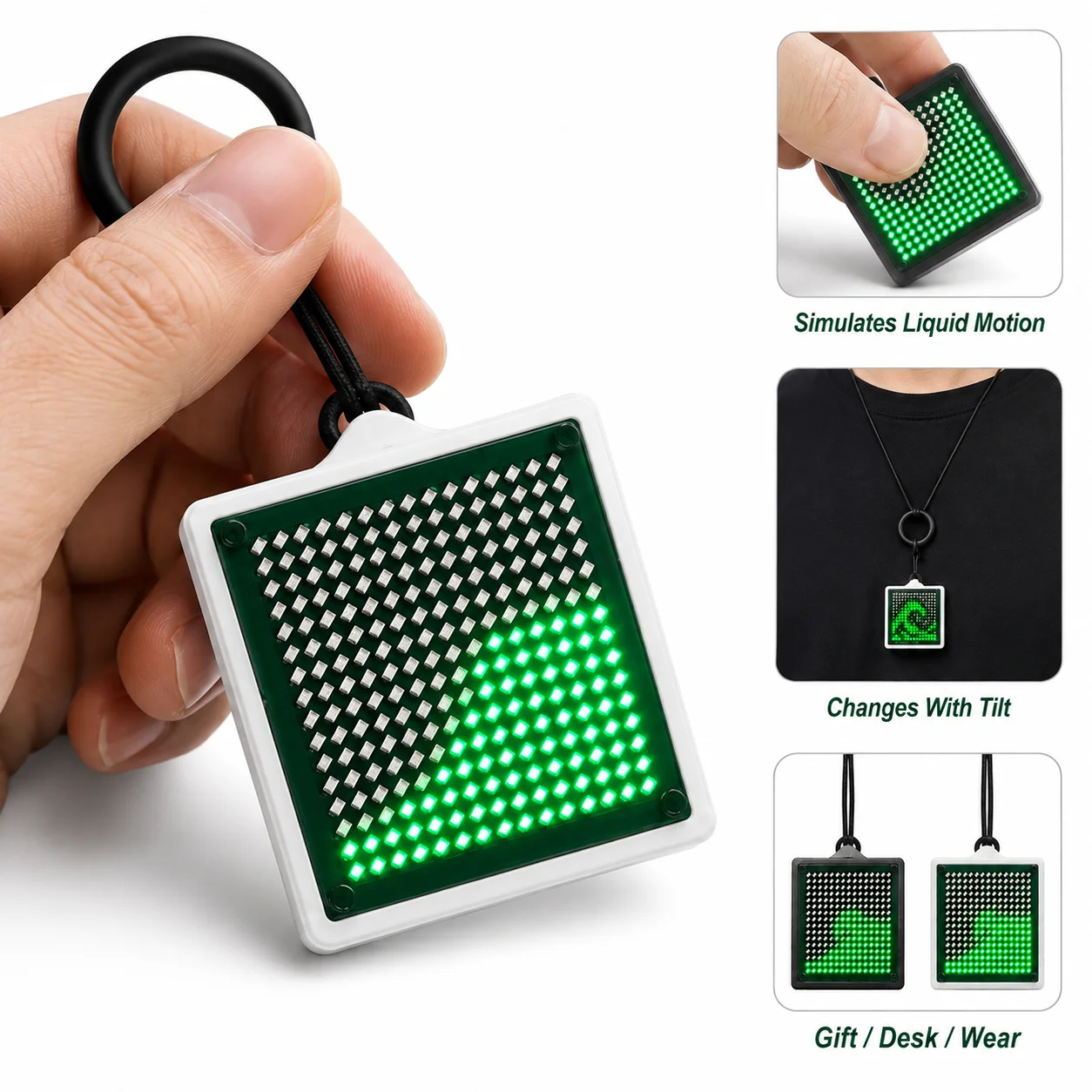 Dynamic LED Water Flow Light Fluid Simulation Shake Switch 3 Modes Mini Desktop Fidget Gadget Cyberpunk Room Decor Novelty Gift