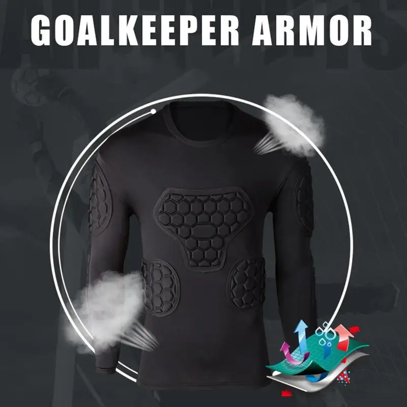 Professional Rugby Football Soccer Goalkeeper Jerseys Uniform Thicken EVA Sponge Elbow Knee Padded Shirts Pants Protector