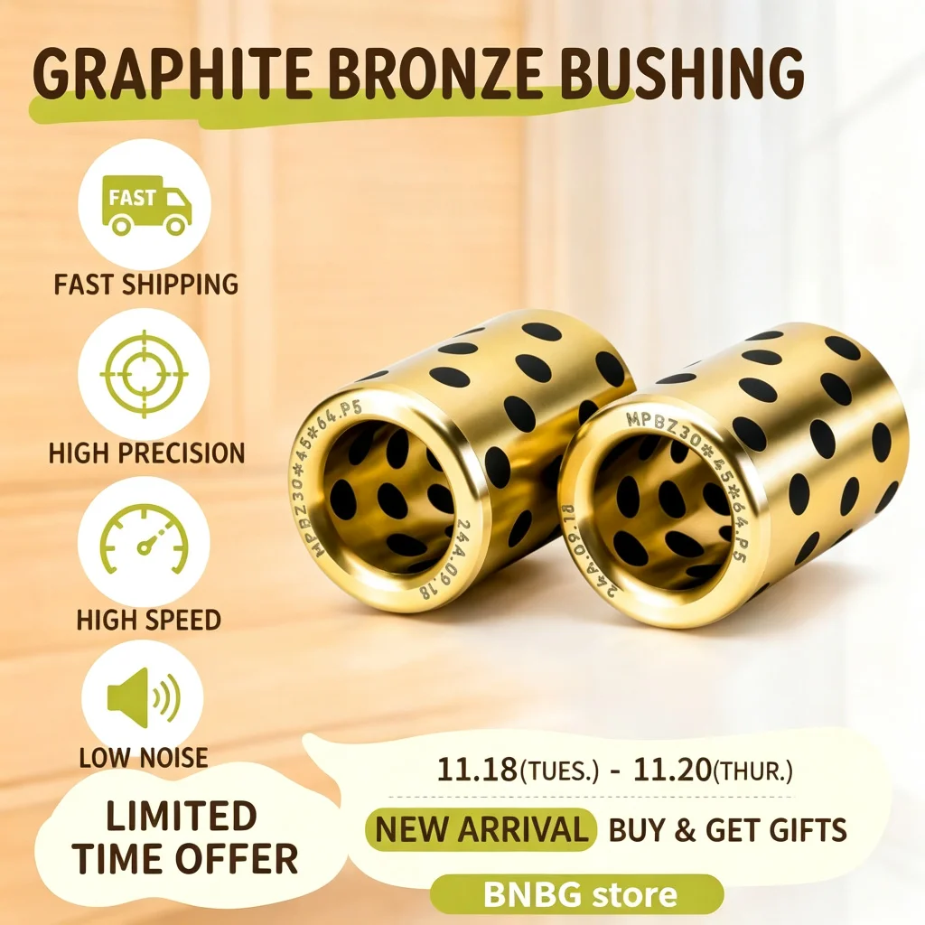 2PCS Bronze Bushing OD6 7 8 x ID 4 5 6 mmCopper Sleeve Oil-free Bearing Liner Copper Alloy Motor Pump Graphite Self-lubricating