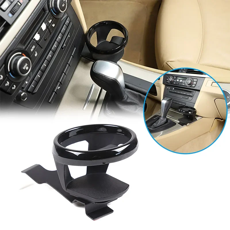 For BMW 3 Series E90 E92 E93 2005-2012 Car Center Console Side Water Cup Holder Carbon Steel Interior Accessories