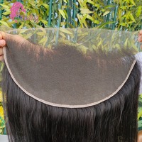 13x6 Straight Human Hair Lace Frontal Transparent Swiss Lace Pre-Plucked Brazilian Virgin Hair Natural Color 10-22 Inch Full End