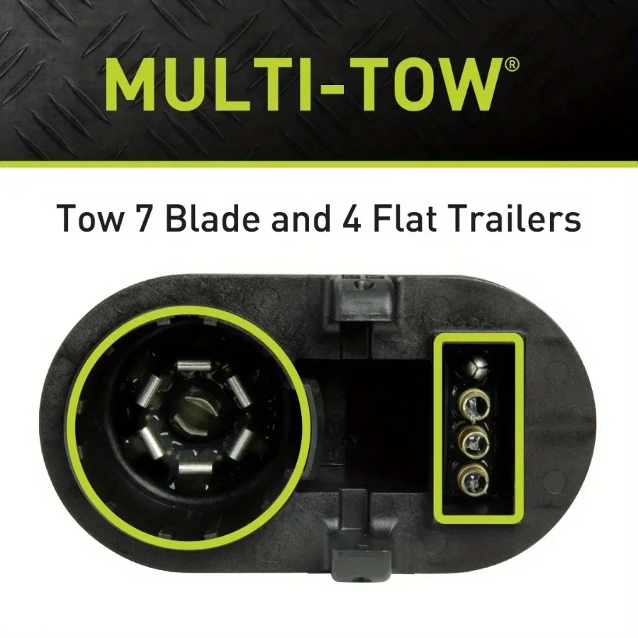 أداة توصيل متعددة المقطورات، 7 شفرات و4 موصلات مسطحة، 1 من كل منها، متينة