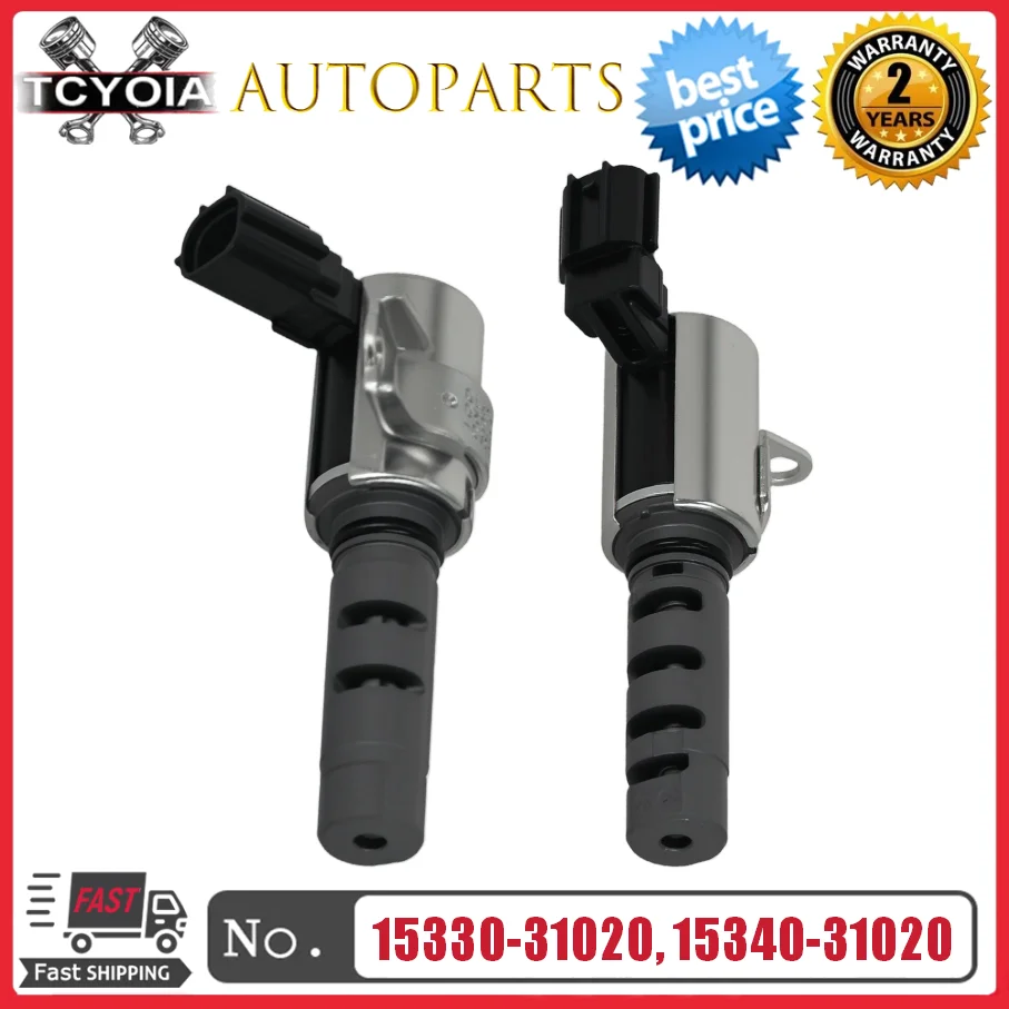 2pcs VVT Solenoid 15340-31020 15330-31020 For Lexus ES350 GS350 IS300 RX350 RX450h Toyota Avalon Camry Highlander Sienna 3.5L V6