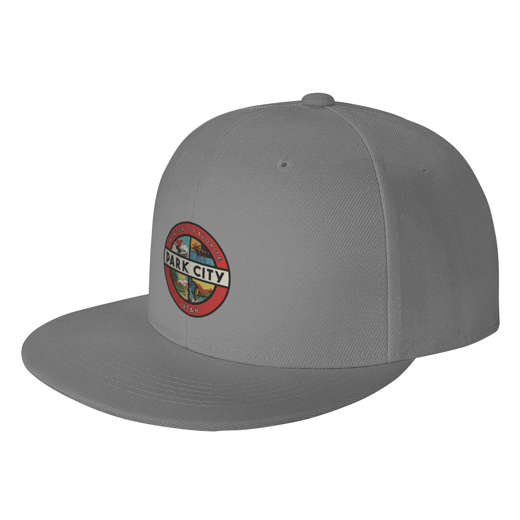 Fashion Park City Utah Vintage Style Decal Flat Brim Sun Hat  Outdoor Travel Luxury Hat