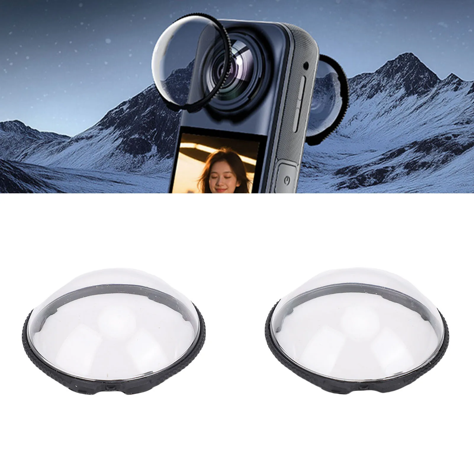 Action Camera Lens Protective Cover Lens Guards Fit for Insta360 X5 Action Camera Multi Coating Scratch Proof PC Lens Protector