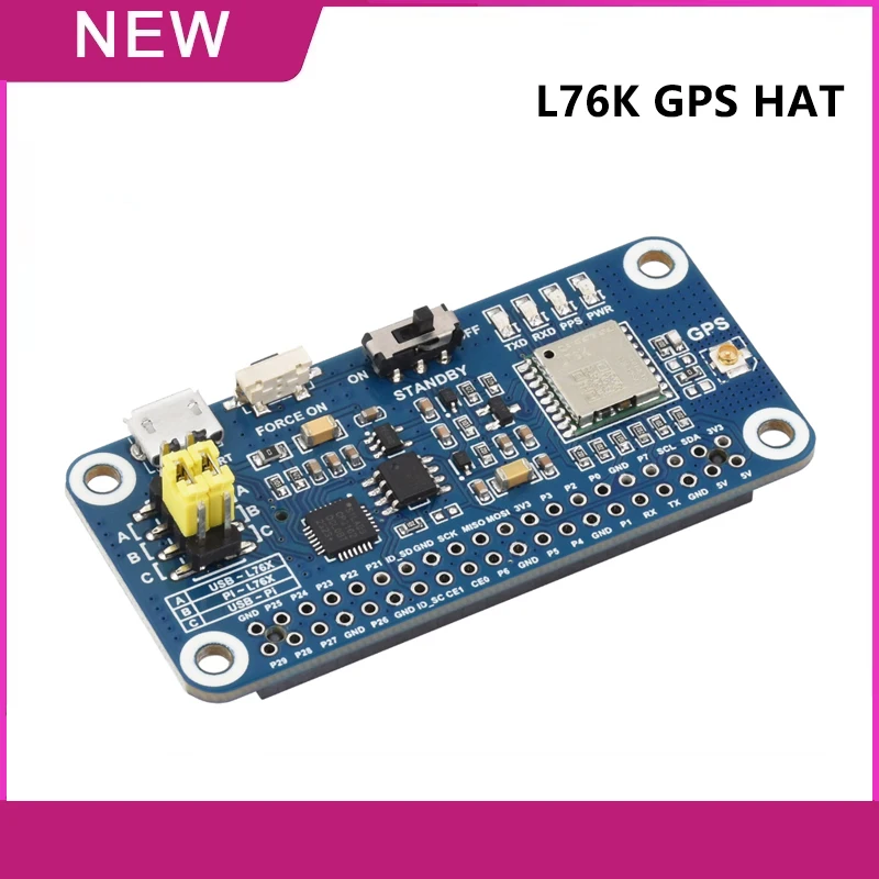 Waveshare L76K GPS HAT Raspberry Pi GNSS Expansion Board Supports GPS / Beidou (BDS) / GLONASS / QZSS Multi-Satellite Systems