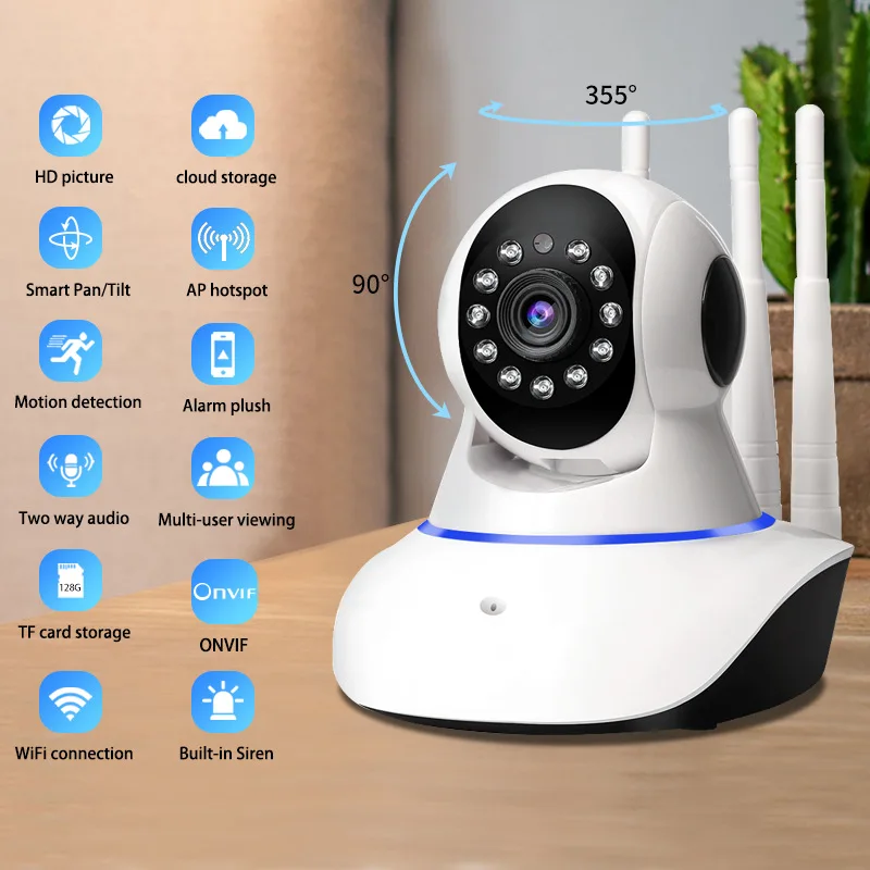 Saikiot V380 Pro Baby Monitor WIFI Camera Wireless Smart IP Indoor Camera Auto Tracking Home CCTV Security Baby Monitor Camera