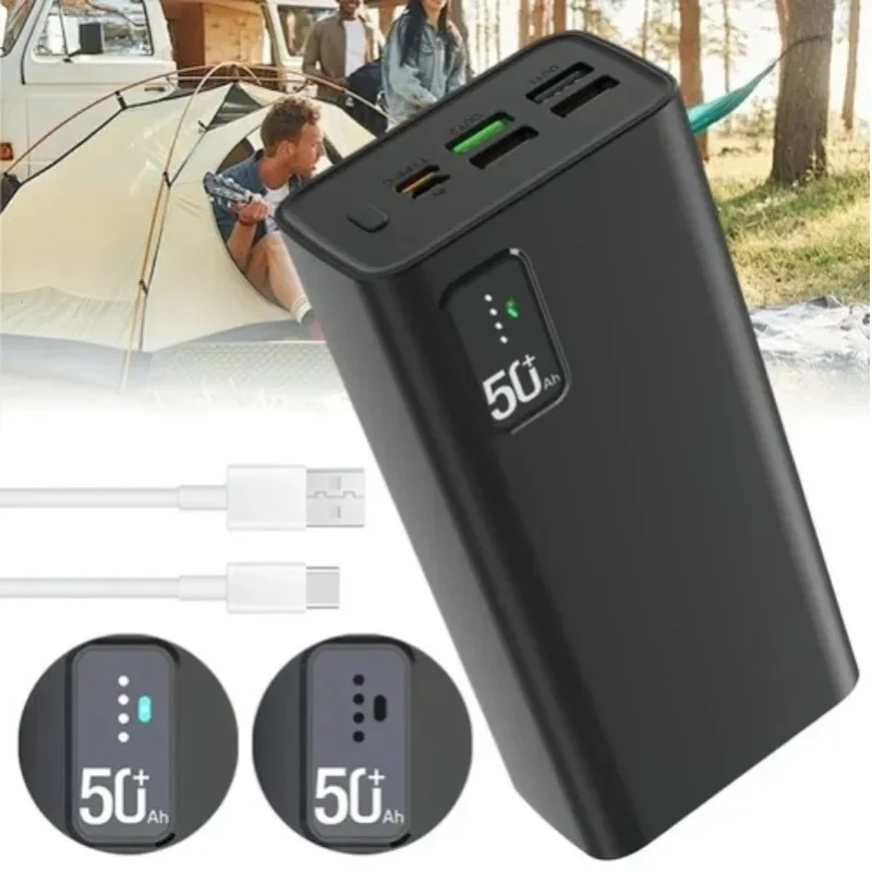 Powerbank o pojemności 30000 mAh z funkcją szybkiego ładowania, przenośny zewnętrzny akumulator o dużej pojemności, wysokowydajna ładowarka awaryjna do telefonów komórkowych, źródło zasilania — 2