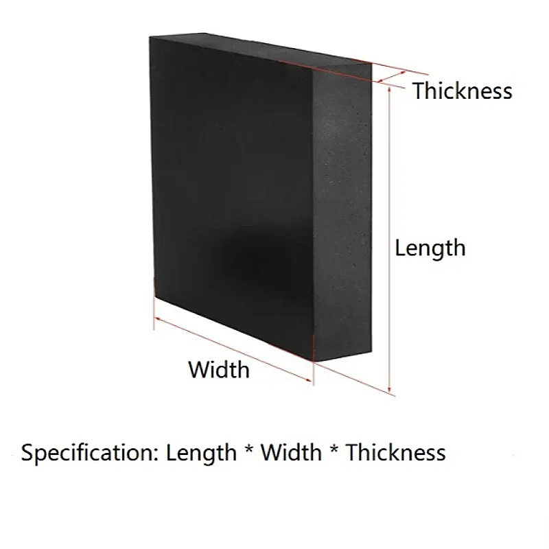 Black Rubber Sheets Damping Gasket Pad 50~500mm Square Anti Refrigerator Vibration Pads Washing Machine Shock Pad Non Slip