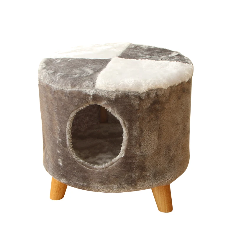 Four Seasons Universal Cat Nest Stool Winter Warm Closed Cat House Removable and Washable Pet Cat Bed