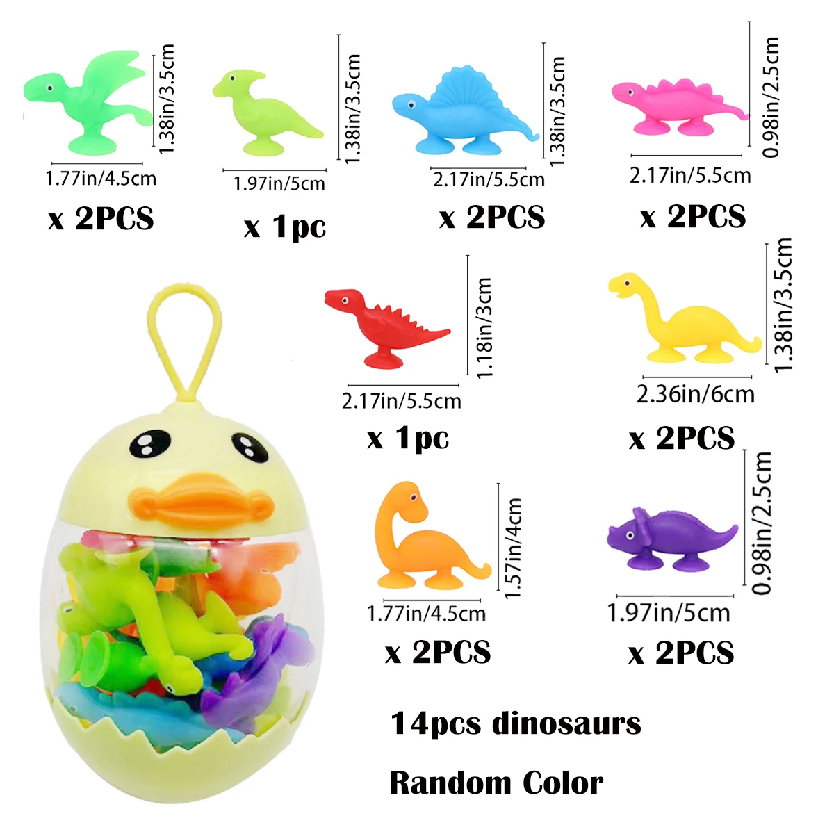 14pcs Dinosaurs Suction Cup Toys, Construction Toy For Kindergartens And Playrooms, Perfect For Bath Time And Travel Play, Gift