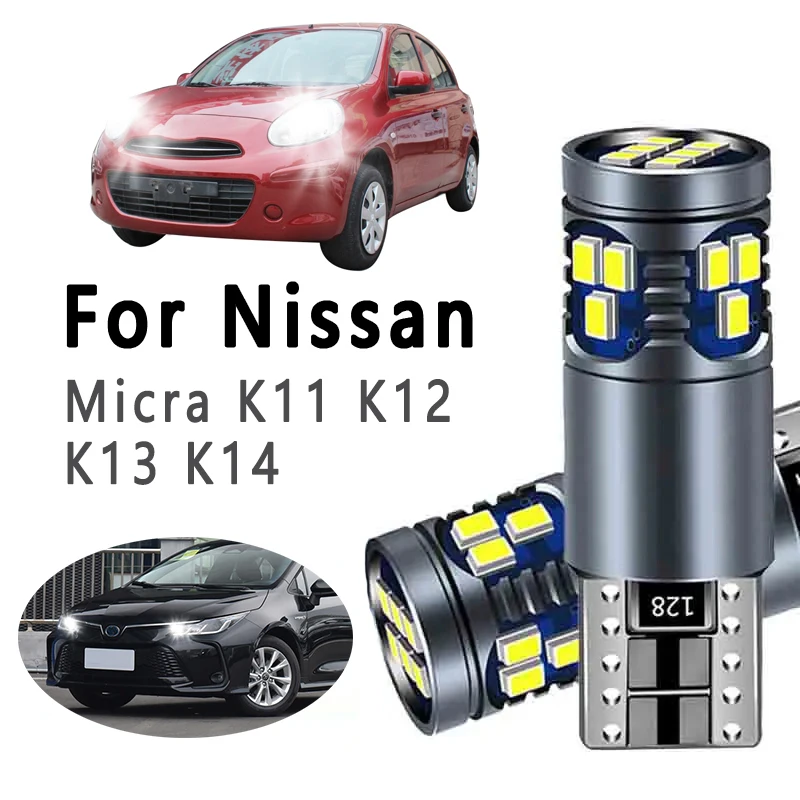 2Pcs T10 LED Bulbs Parking Lamp For Nissan Micra K11 K12 K13 K14 1993-2016 2017 2018 2019 2020 2021 2022 2023 Clearance Lights