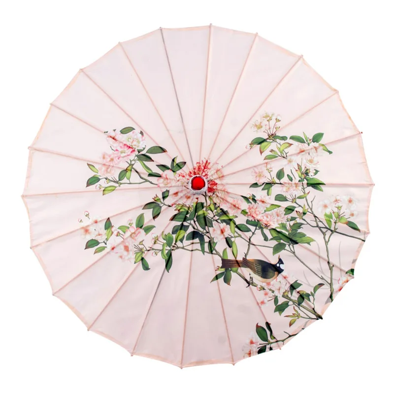 Ancient Style Oil Paper Cloth Umbrella Chinese Style Dance Performance Indoor And Outdoor Ceiling Decoration Silk Craft Parasol