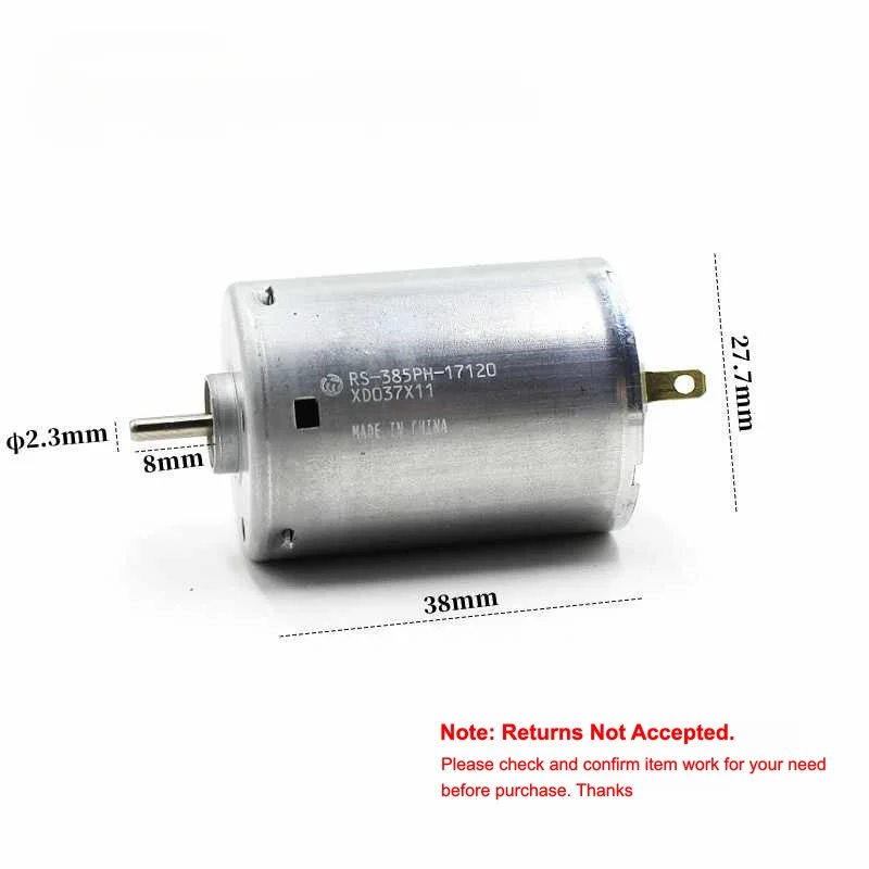MABUCHI RS-385PH-17120 Carbon Brush Motor 5-pole Rotor DC 23.5V 8600RPM Medium Low Speed for Toy Car Boat Model