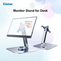 Portable monitor stand aluminum alloy desktop 360 ° rotation, VESA 75x75 suitable for M4 screws 5KG load capacity ultra stable