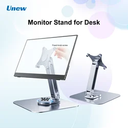 Portable monitor stand aluminum alloy desktop 360 ° rotation, VESA 75x75 suitable for M4 screws 5KG load capacity ultra stable