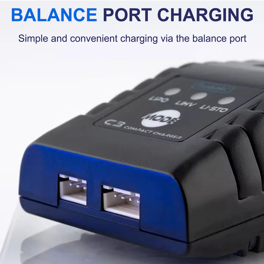 ToolkitRC C3 Smart Balance Charger 25W US Plug Support 2S 3S LiPo LiHV Battery 3.85V Storage Mode For FPV Tinywhoop Drone - view 6