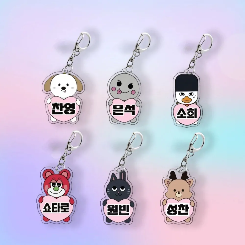 Korea Popular Acrylic Keychain Bag Keyring Pendant ANTON Sung Chan Sohee Decoration Accessories Ornament Fans Collection Gifts