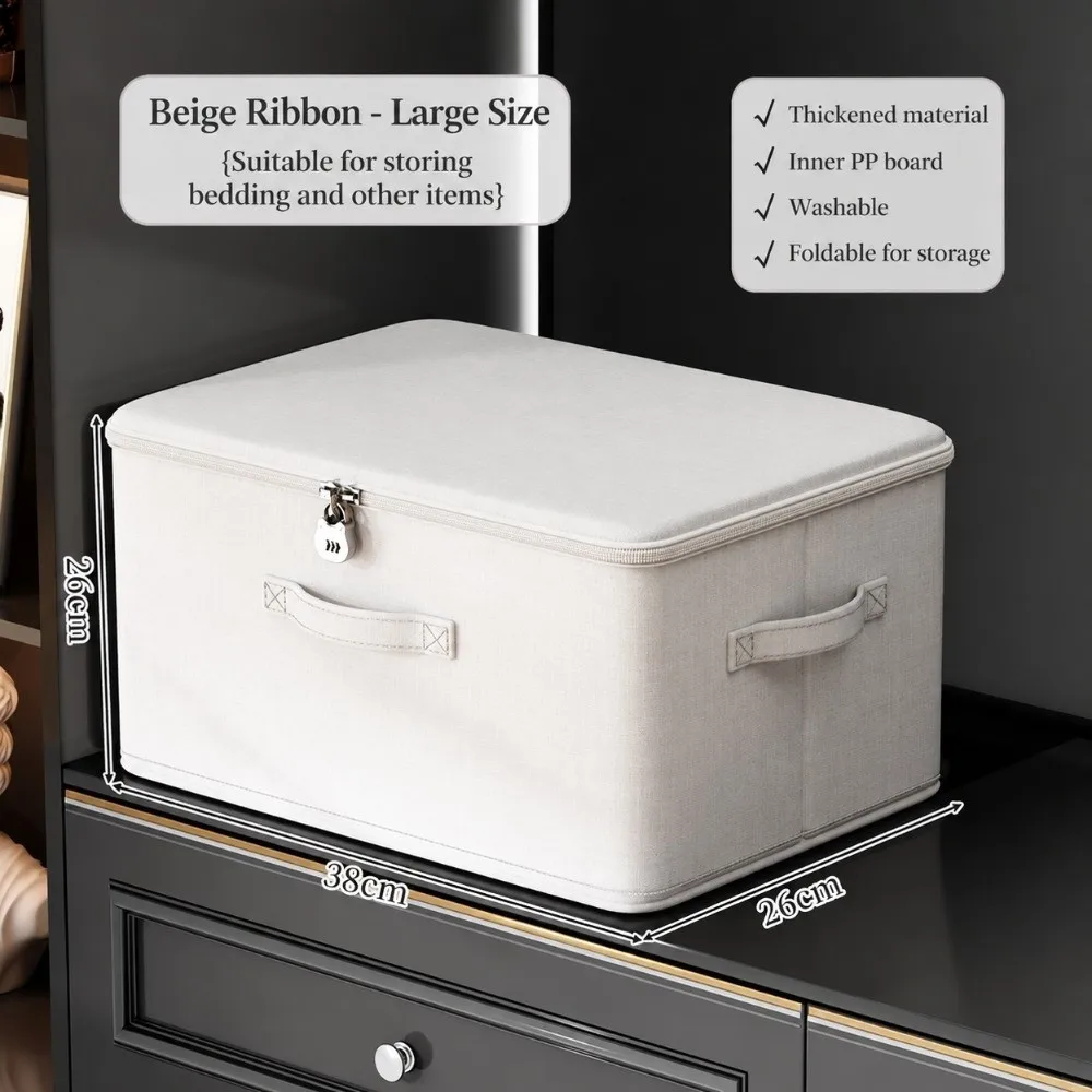 Large Capacity Lockable Storage Box Odor Proof Stackable Storage Container Dustproof Moisture-Proof With Handle Shelf Basket